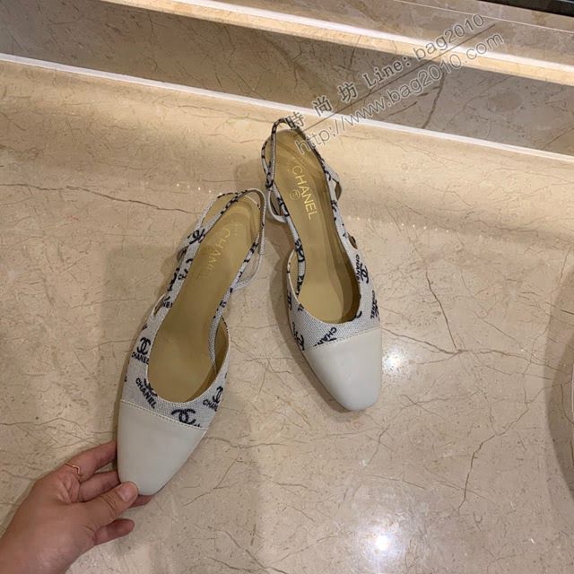 Chanel女鞋 香奈兒時尚經典涼鞋 Chanel中跟涼鞋  naq1098